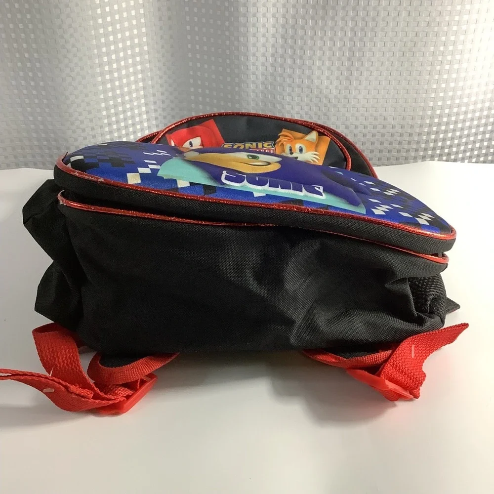 Sonic The Hedgehog 3D Molded Backpack Black & Red‎